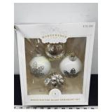 Wondershop- 4ct. Hand Crafted Glass Ornament Set