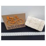 Decorative Hay Bale & Hanging/Standing Sign