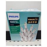 Philips 100ct Mini String Lights, White Clear