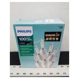 Philips 100ct Mini String Lights, White Clear