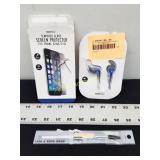 iPhone 6,6s,7 Screen Protector, Ear Buds