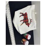 White and Plaid Buffalo Totes with Sprinkles