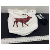 White and Plaid Buffalo Totes with Measuring Cups