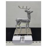 Silver Glitter Deer Stocking Holder