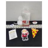 6 feet Fuzzy Garland, Toppers/Tags, Santa Foam