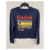 Womens Kodak Long Sleeve Graphic T-Shirt Blue