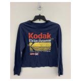 Womens Kodak Long Sleeve Graphic T-Shirt Blue