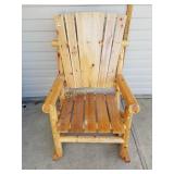 Aspen Wood Patio Star Rocking Chair