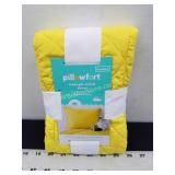 Triangle Stitch Microfiber Sham Yellow -