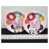 2-Baby Minnie Mouse 1st Birthday Lunch Plates 8