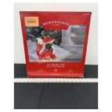 Lit Sisal Fox W/Clear Mini Bulbs 35 Lights