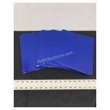 2 Pocket Paper Portfolio Folders with Prongs Blue