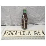 Coke (Coca-cola) sign and thermometer