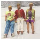 3 Ken dolls