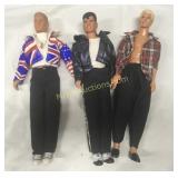 3 New kids on the block dolls