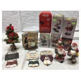 Christmas figurines and decor