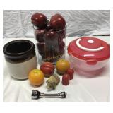 Faux Fruit - Crock - Plastic Container