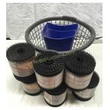 Six gutter guards wastebasket & laundry basket