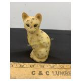 Fenton Hand Painted Glass Cat Figurine