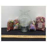 Glass Vase and Mixed Scents Potpourri