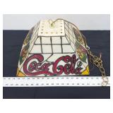 Vintage Coca Cola Plastic Hanging Light Fixture