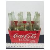 Vintage 8pk-16oz. Coca-Cola Glass Bottles in Case