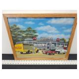 Vintage Framed Coca-Cola Diner Print