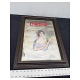 Vintage Framed Coca-Cola Acid Etched Mirror