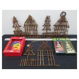 Wicker Decor, Table Horseshoes, 18in. Spiral Tree