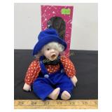 Boy Doll In Bob Overalls