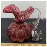 Fenton Hand Crafted Glass Pitcher