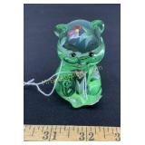 Fenton Hand Crafted and Painted Glass Bear