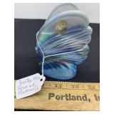Fenton Blue Iridized Butterfly