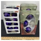 14 Purple Glass Ornaments