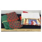 2 Holiday Stockings and Holiday Tree Skirt