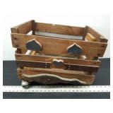 Custom Made Wood Crate W/ Wheels & Handle