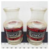 2- Glass Coca-Cola/ Godfathers Pizza Carafes