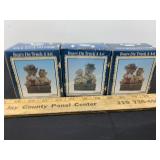 3 Bears On A Trunk Figurines