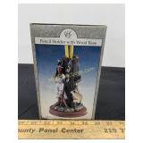 American Indian Pencil Holder with Wood Base