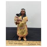 American Indian Female with Baby figurine