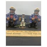 3 Boat Captain Figurines