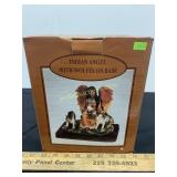 Indian Angel With Wolves On Base