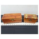 2 - Wooden Latch Boxes