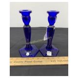 Fenton Glass Candle Holders