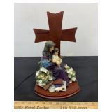Jesus w/Child On Wood Cross