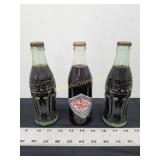 3- Vintage Classic Coca-Cola Bottles