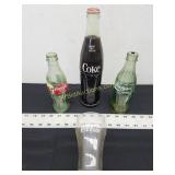 Vintage Coca-Cola Bottles & Glass Cup