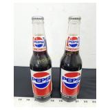 2- 12fl.oz. Glass PEPSI Longneck Bottles