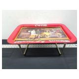 Vintage Coca-Cola Tray W/ Folding Legs