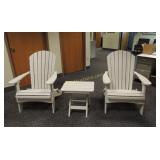 2 Adirondack Chairs with Table